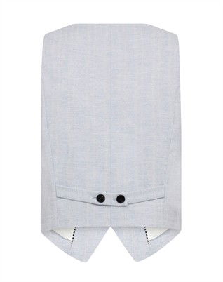 Lisa CC Linen Tailor Vest - Light Blue